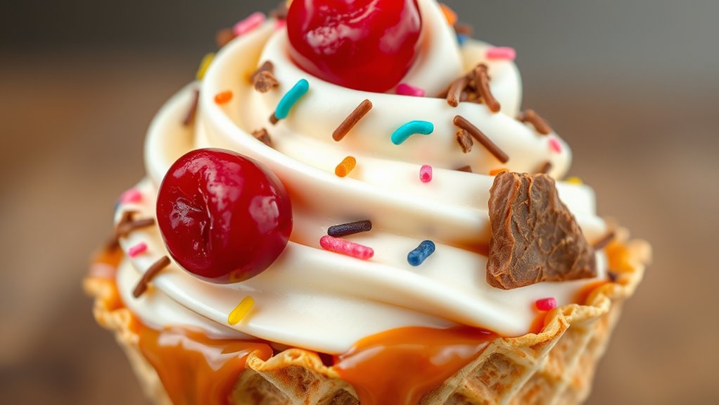perfectly presented ice cream