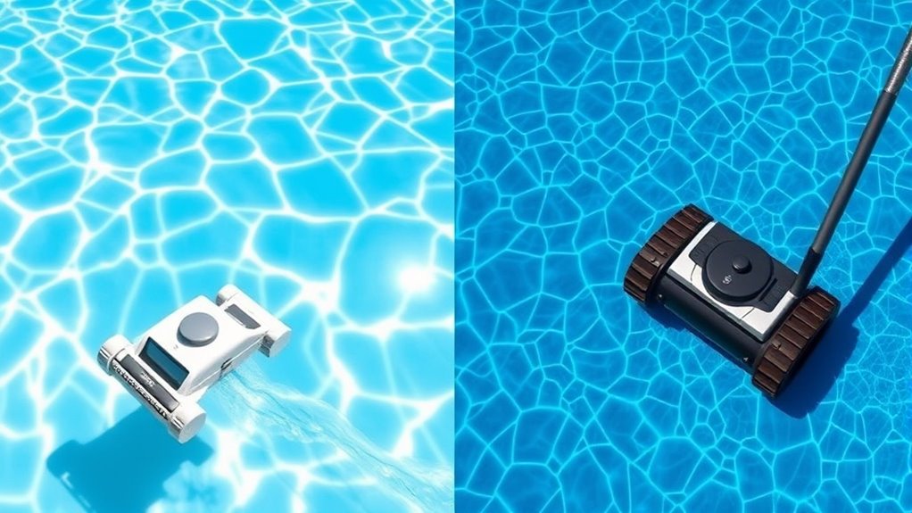 pool cleaner installation differences