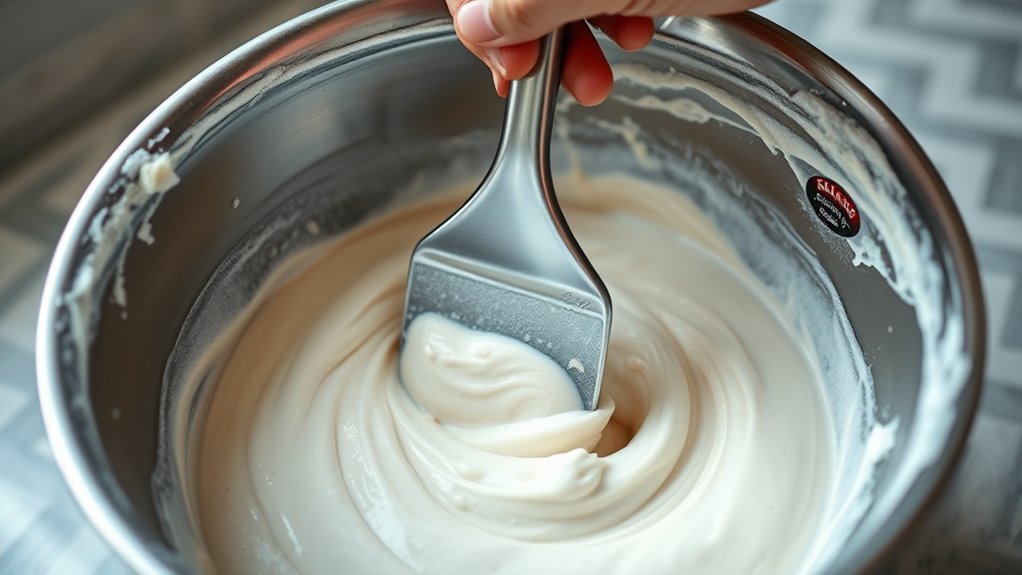 proper mixing and churning technique