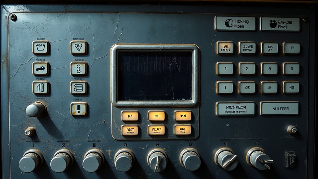 test buttons and panel