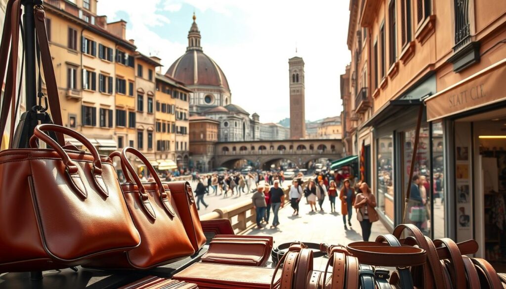 Italian leather goods in Florence