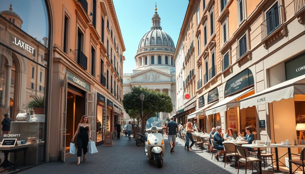 Successful high-end shopping in Rome
