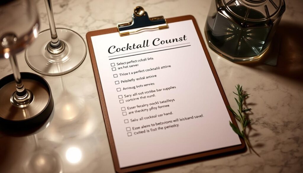cocktail event checklist