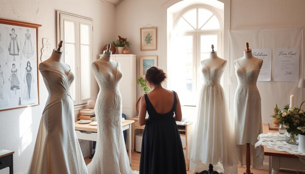 local designers in Toscanini creating unique styles for wedding dresses