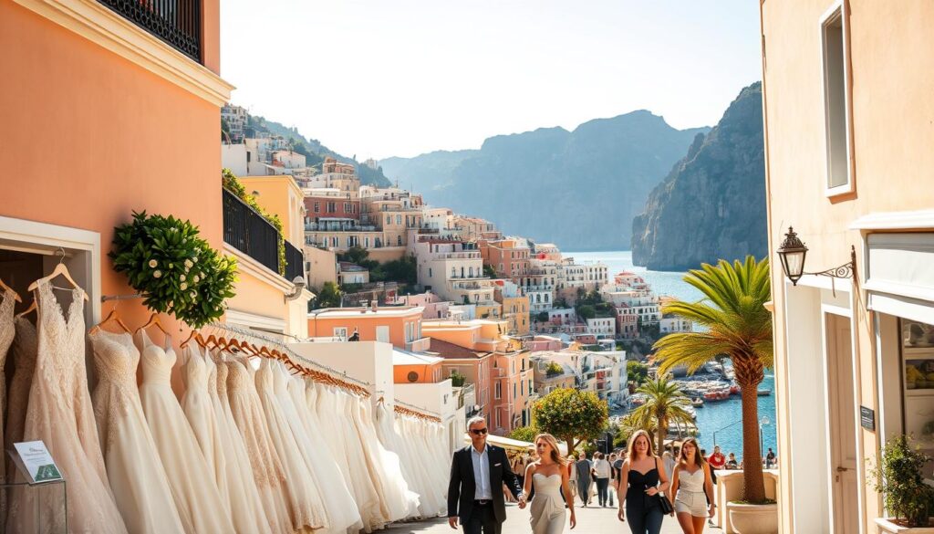 popular wedding dress shops Positano