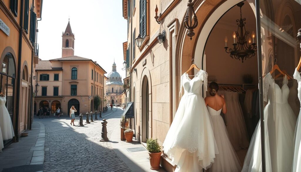 wedding dress shopping in Toscanini