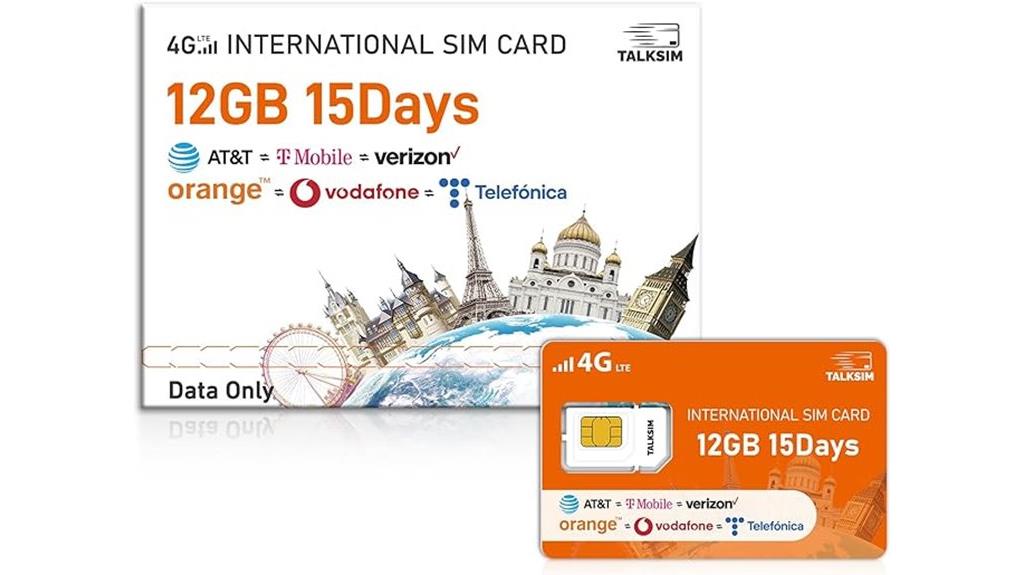 12gb international sim card