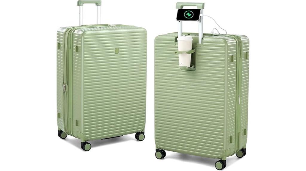 28 inch spinner suitcase charger