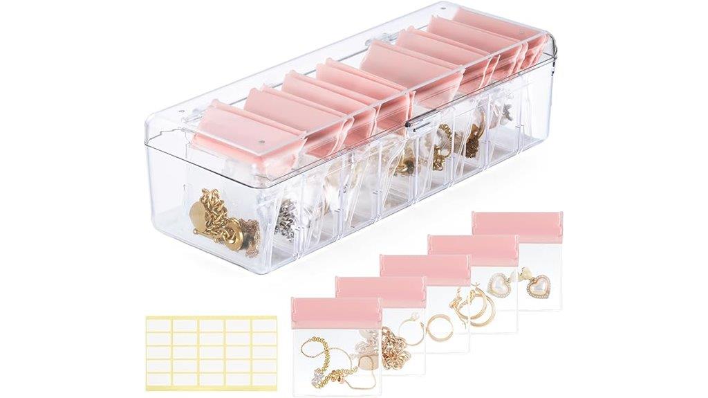 acrylic organizer with travel bags