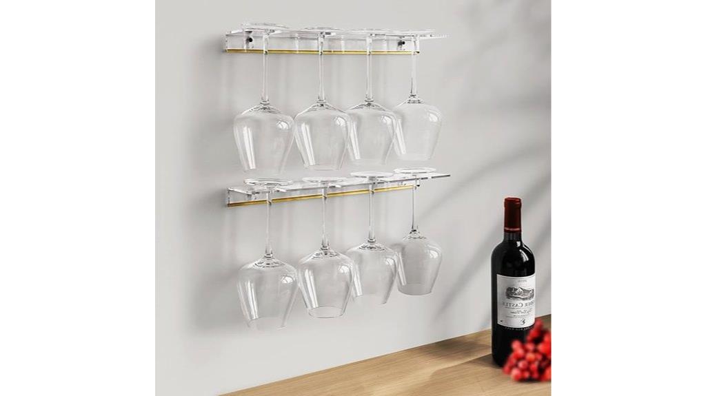 acrylic wall glass holder