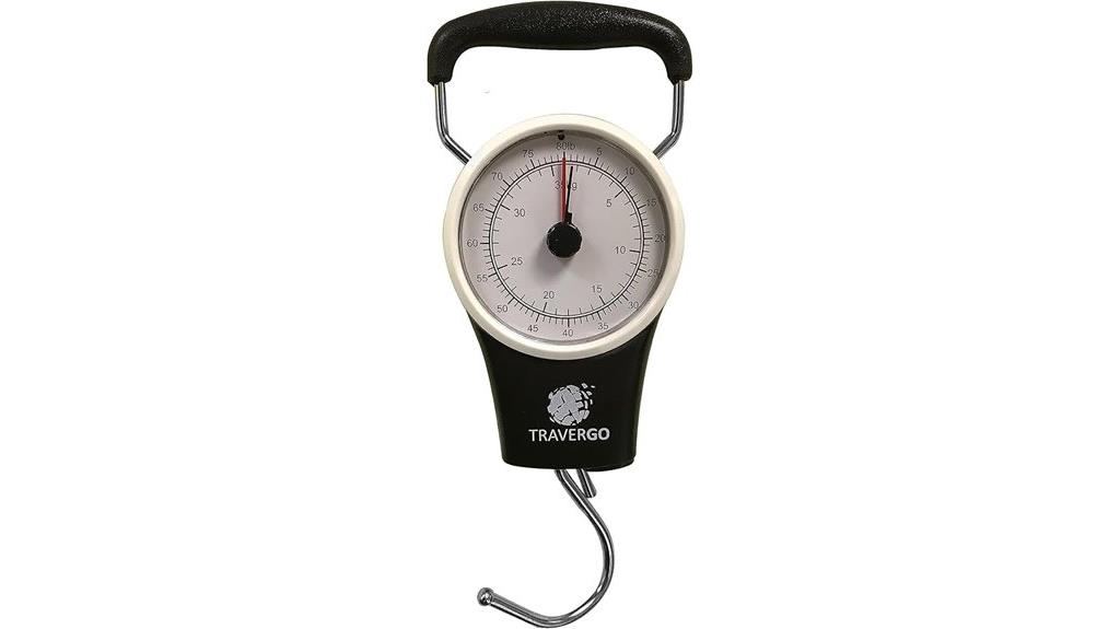 analog luggage scale with tape