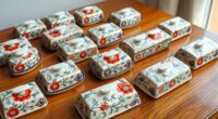 artistic hand painted butter dishes