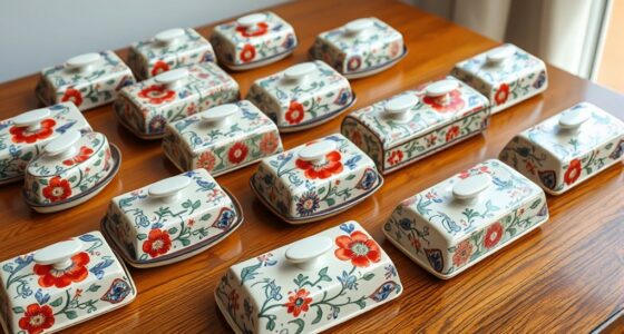 artistic hand painted butter dishes