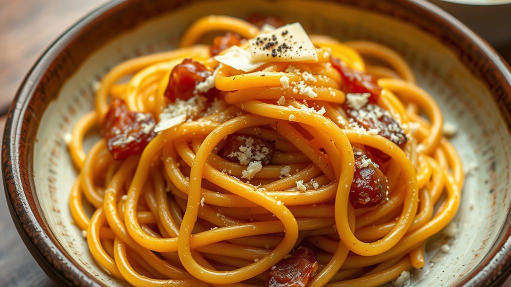 authentische Carbonara ohne Sahne