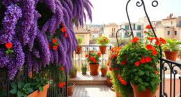 Balkone in mediterrane Gärten verwandelt