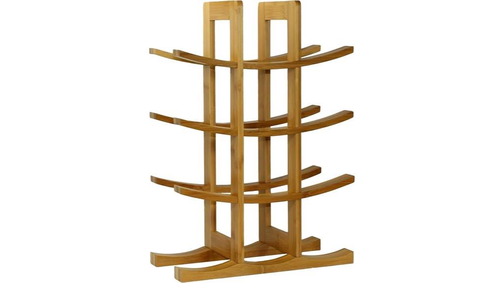 bamboo 12 bottle wine rack