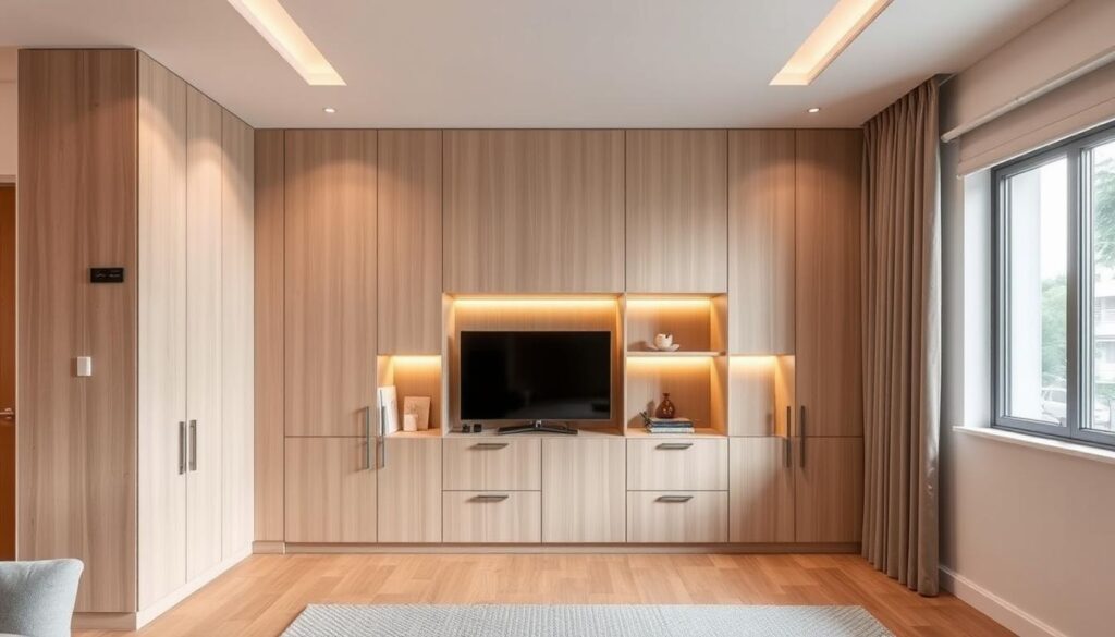built-in cabinets for efficient storage