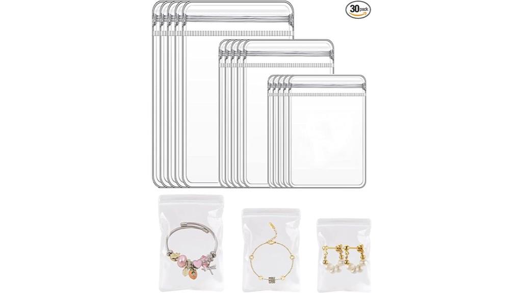 clear jewelry storage bags