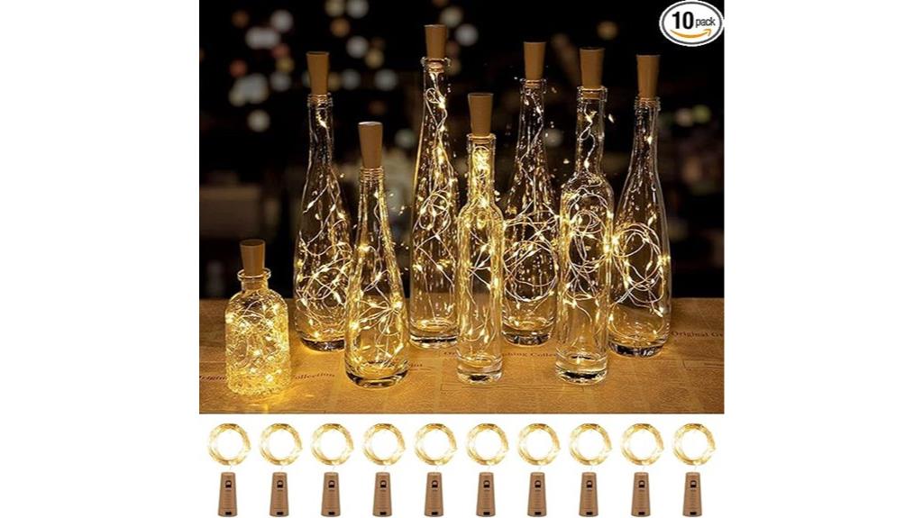 decorative cork bottle string lights