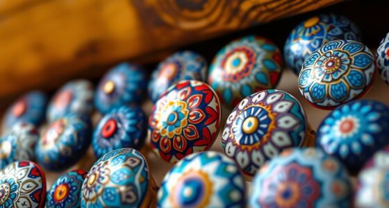 decorative hand painted drawer knobs
