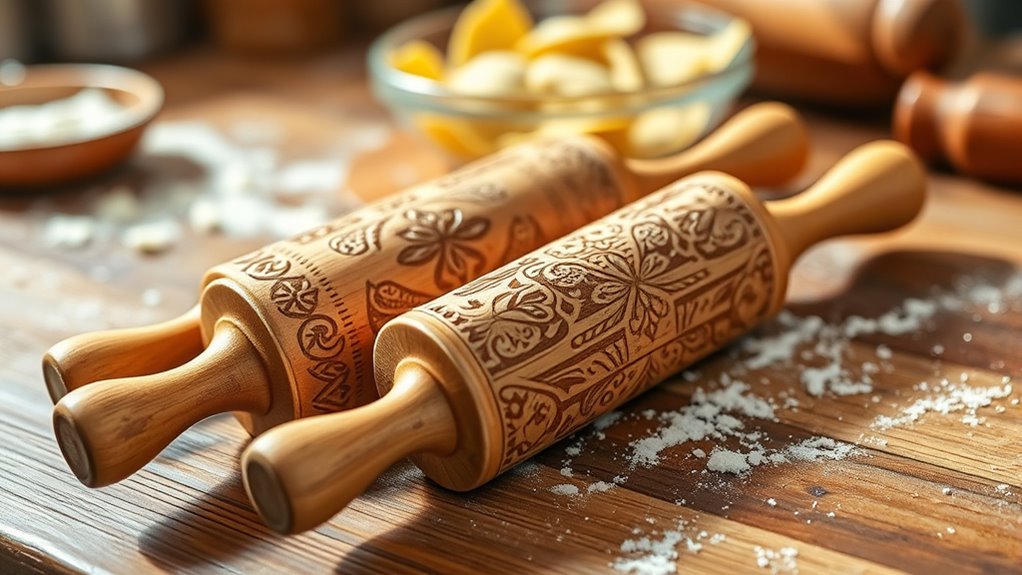 decorative ravioli pasta rolling pins