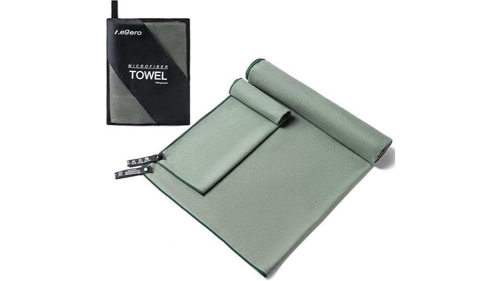 dual microfiber camping towels