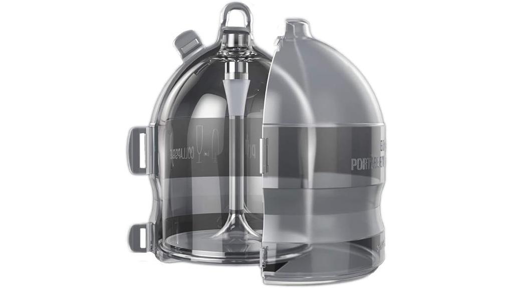durable compact travel glass