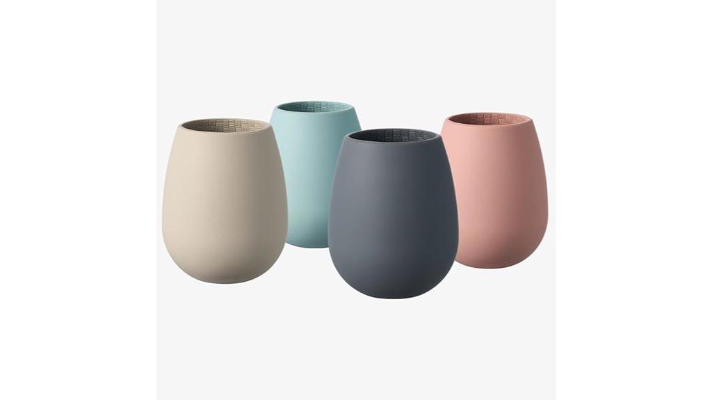 durable silicone wine glasses