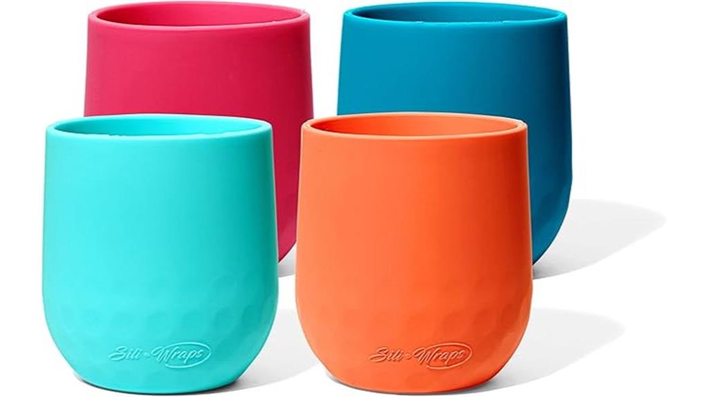 durable silicone wine glasses