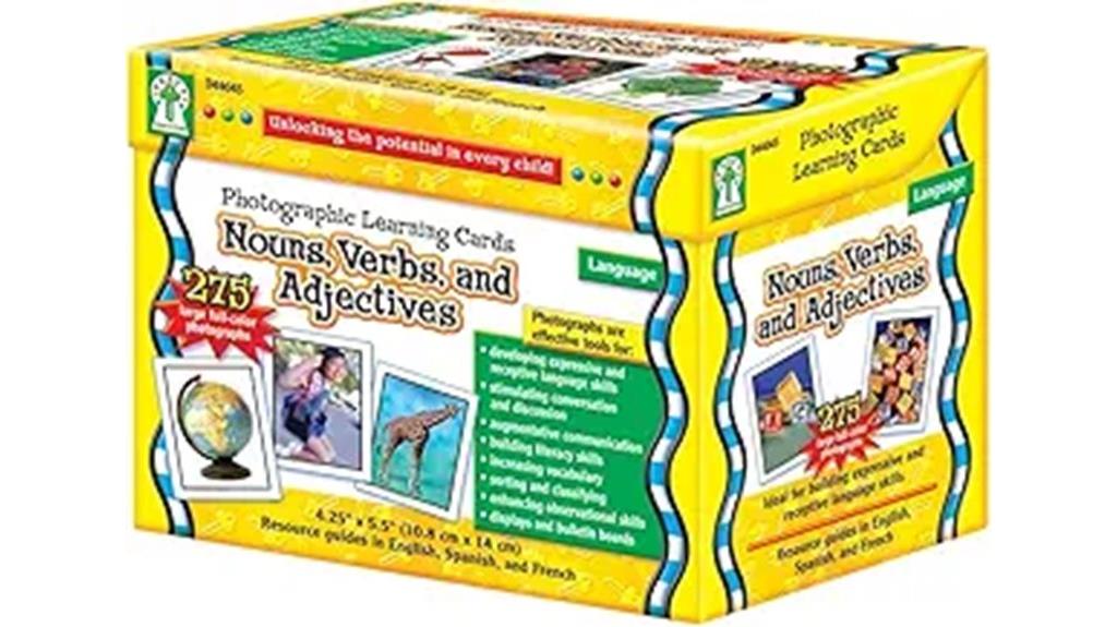 educational vocabulary flash cards