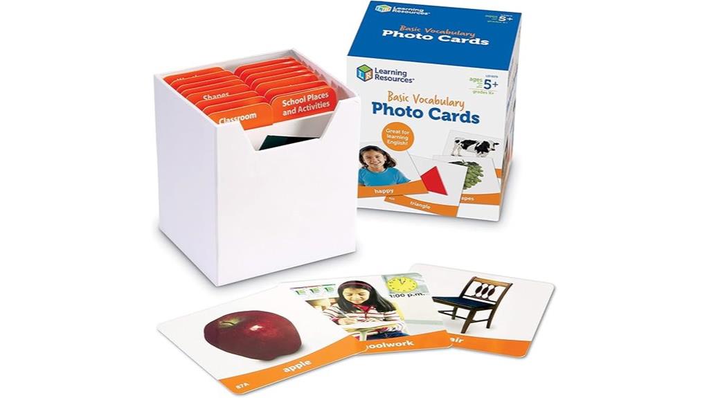 educational vocabulary photo cards