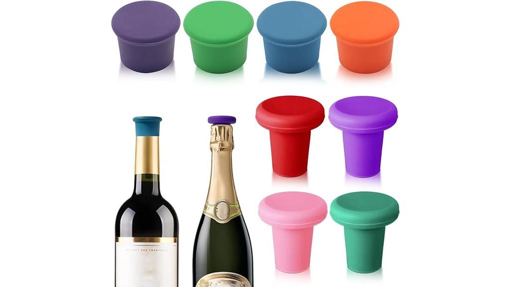 eight color silicone stoppers