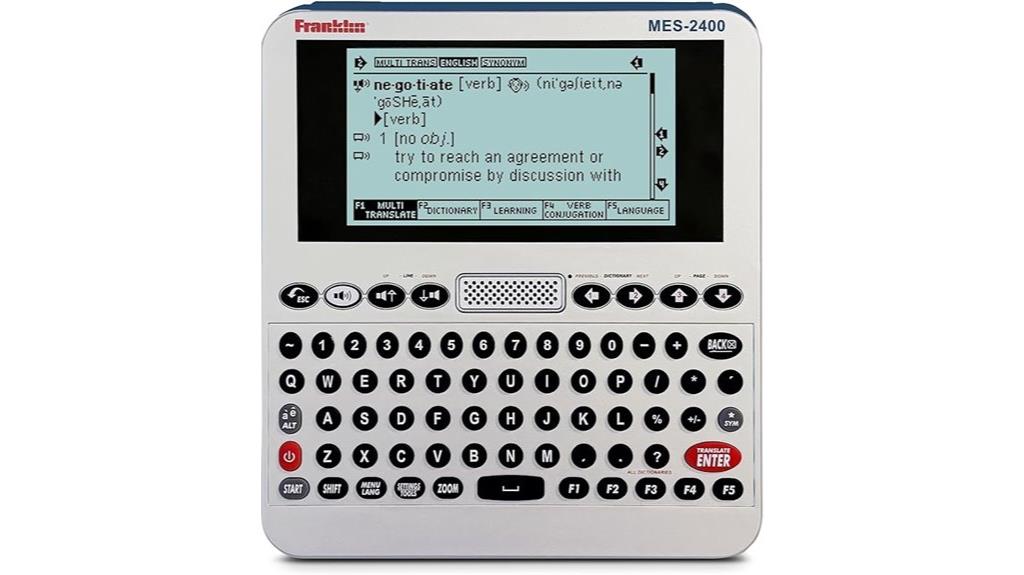 electronic multilingual dictionary