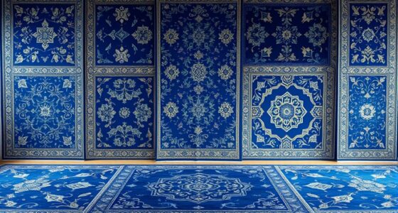 elegant blue silk rugs