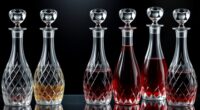 elegant crystal decanter set