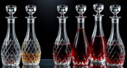 elegant crystal decanter set