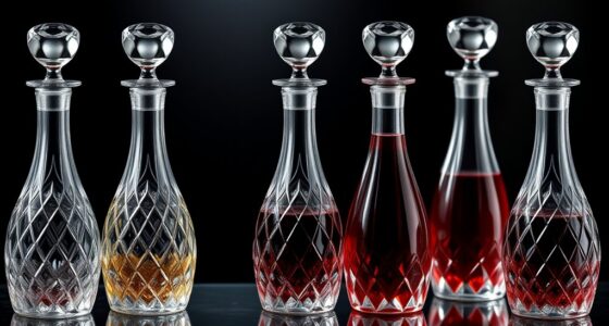 elegant crystal decanter set