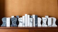 elegant marble shelf accents