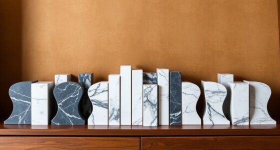 elegant marble shelf accents
