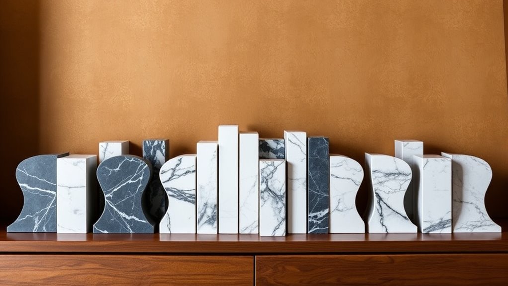 elegant marble shelf accents