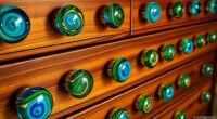elegant murano glass drawer pulls