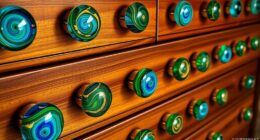 elegant murano glass drawer pulls