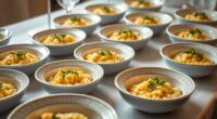 elegant porcelain risotto bowls