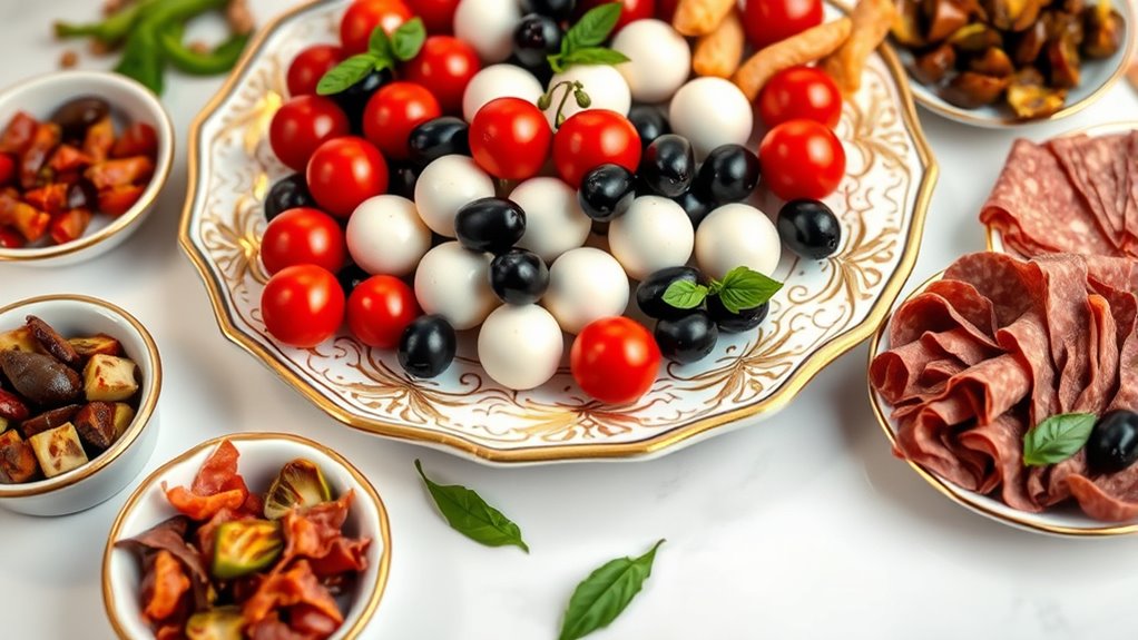 elegant porcelain serving platters