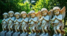 elegant renaissance cherub statues