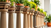 elegant resin roman plant stands