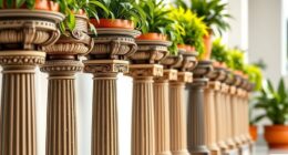 elegant resin roman plant stands