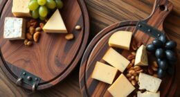 elegant wine barrel cheese boards