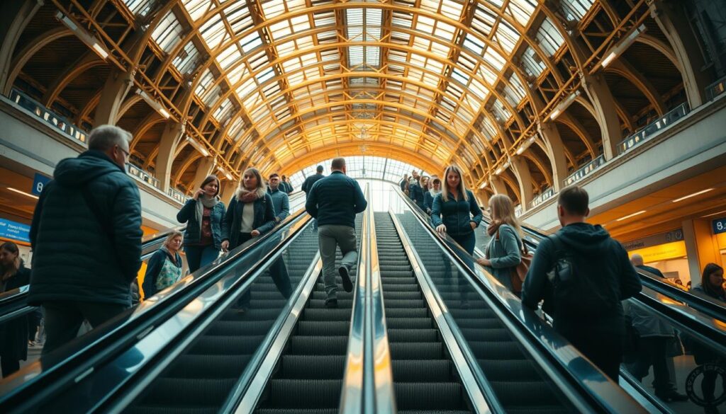 escalator etiquette in Germany