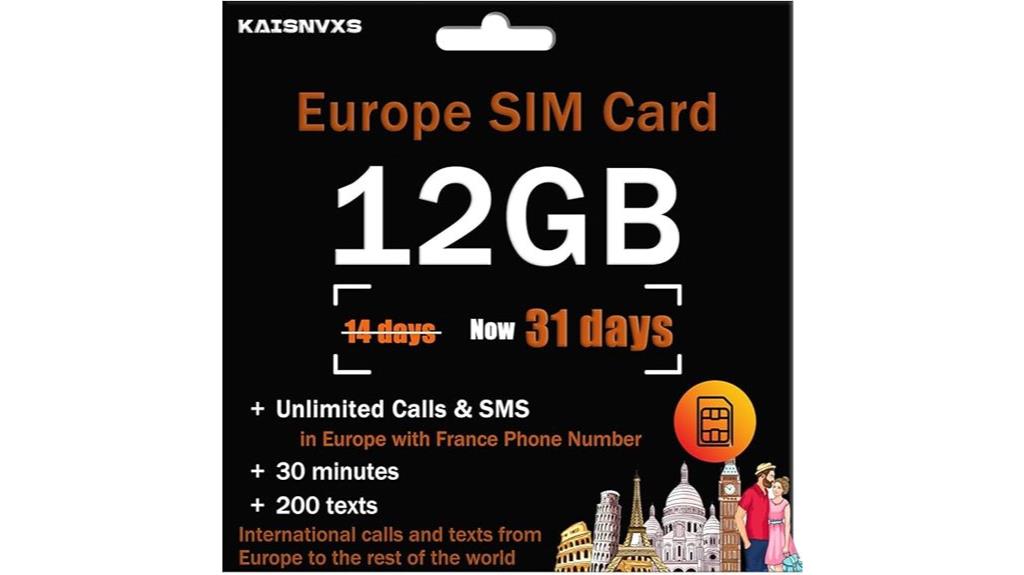 europe travel prepaid sim